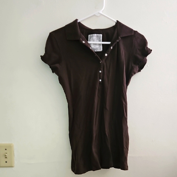 Duck Head Tops - Medium Women's Brown‎ Polo Shirt